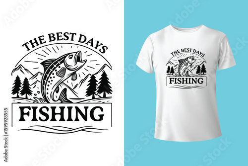 Fishing t shirt design