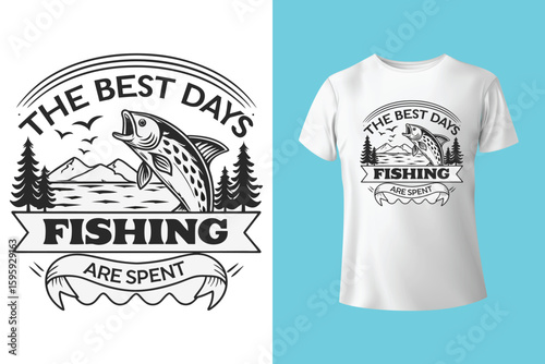 Fishing t shirt design