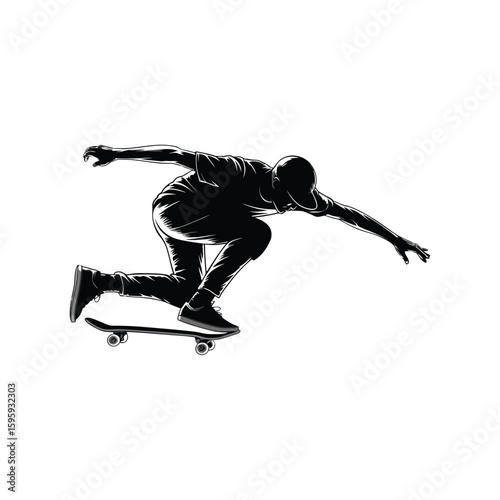 silhouette of a skateboarder