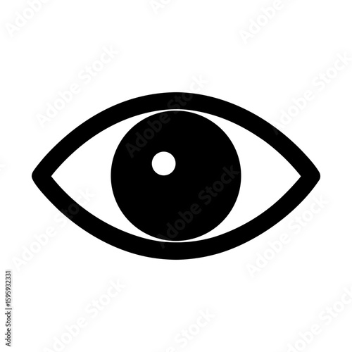 Eye vision look see optical sight view observe human organ silhouette