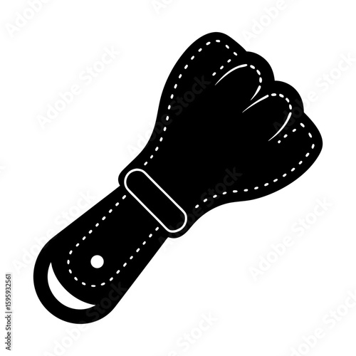 Fist hand gesture power strength vector graphic illustration silhouette