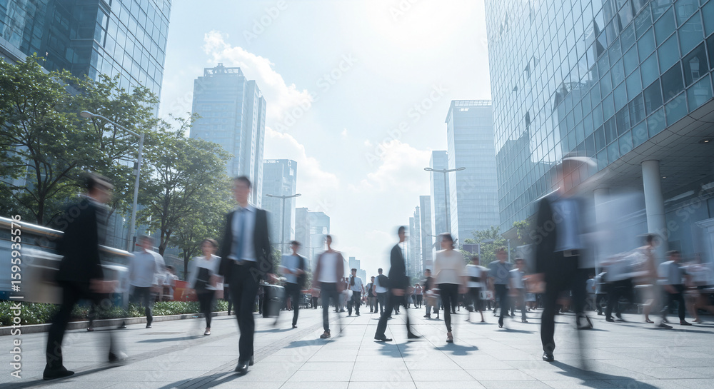 Obraz premium Business people walking in modern office area