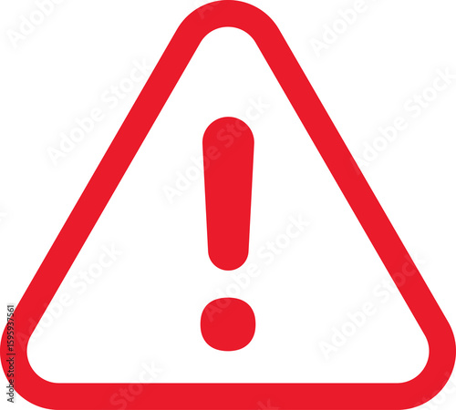 Foto Red alert warning sign icon