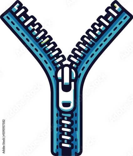 Vector illustration of zipper icon