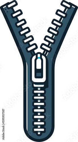 Vector illustration of zipper icon
