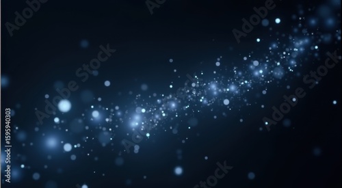 Bokeh blue background with a lot of small white dots