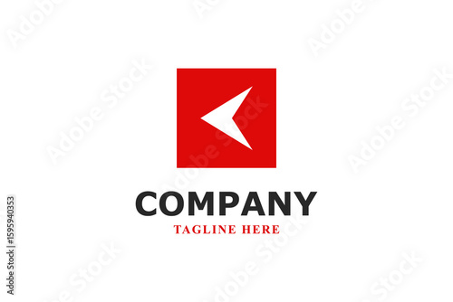 arrow in red square box logo