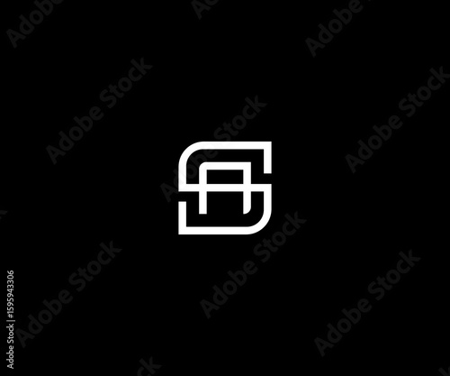 sa letter simple clean logo