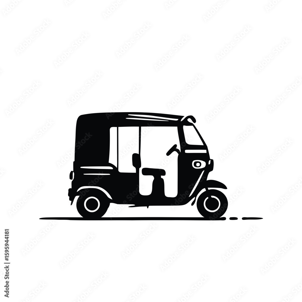 Fototapeta premium Yellow heavy industrial construction dump truck vector illustration