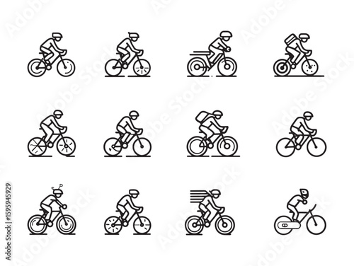 Cycling Line Art for Creative Minds