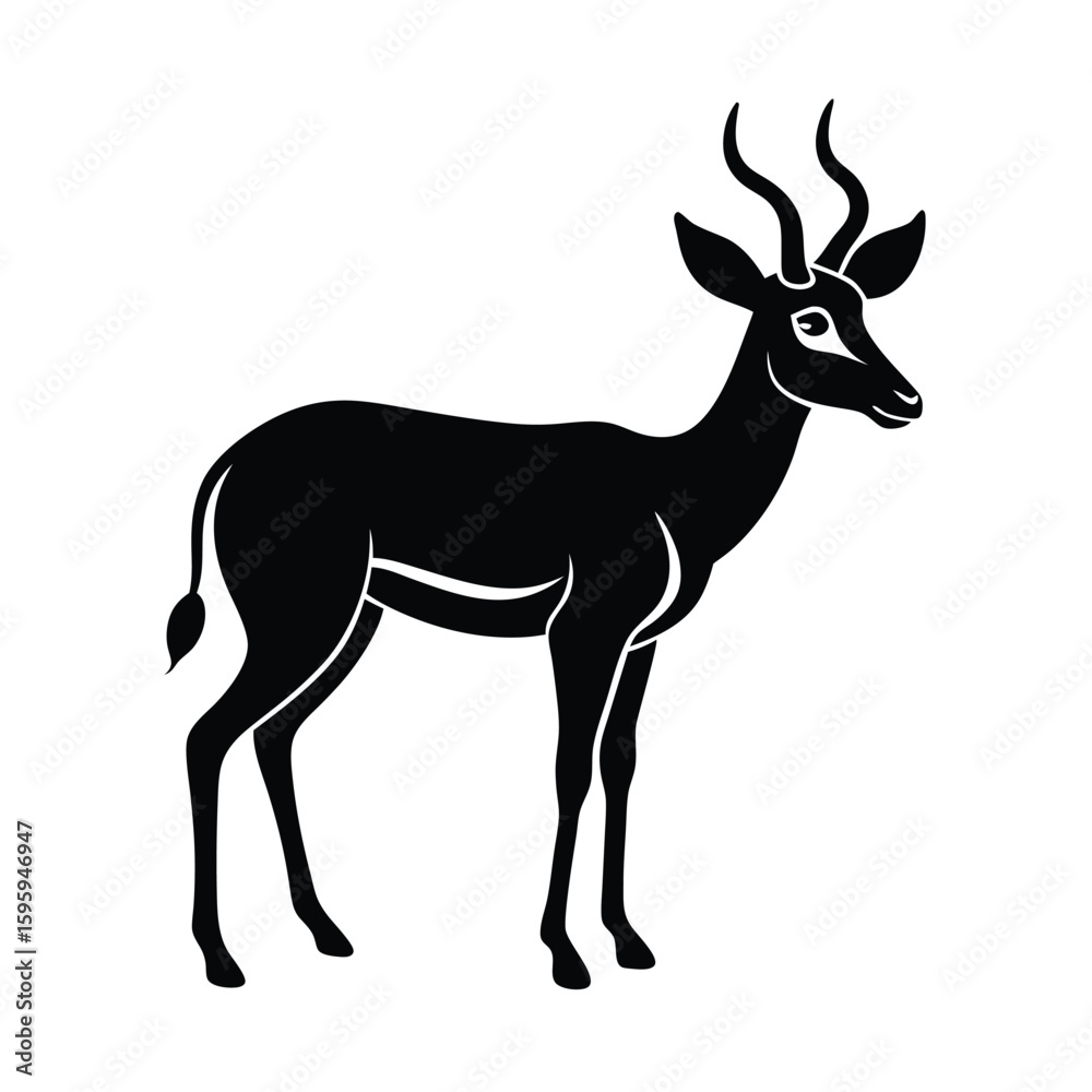 Fototapeta premium antelope silhouette vector