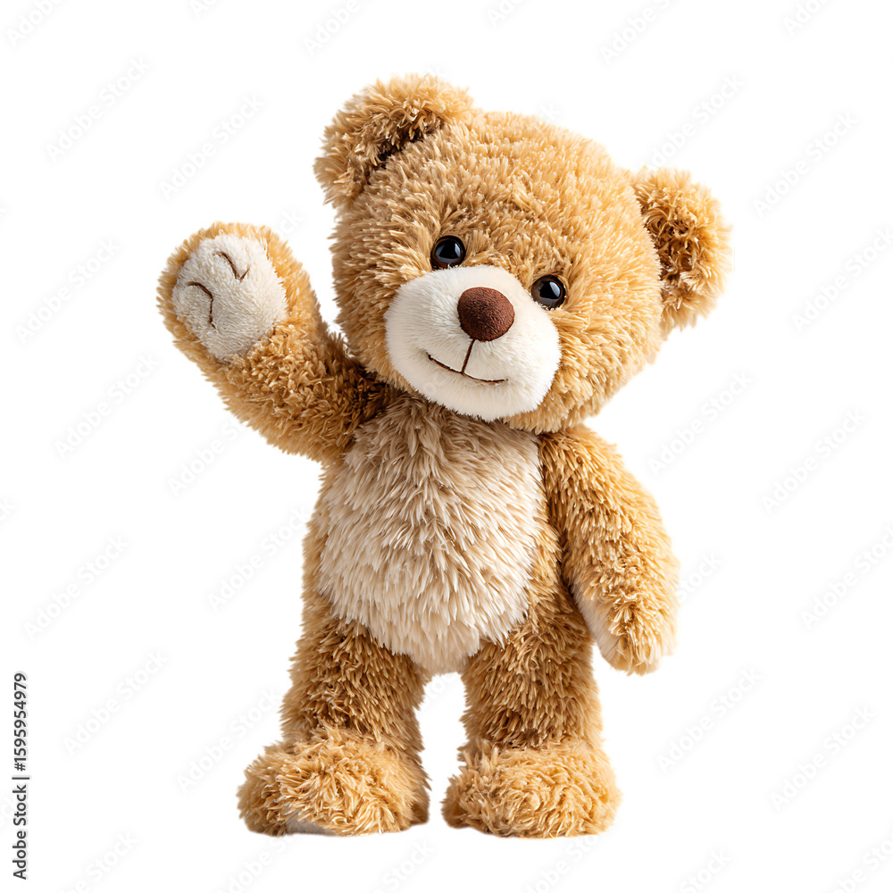 Obraz premium Adorable teddy bear waving hello!