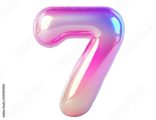 Colorful luminous numeral seven designed in a playful, artistic style that captures attention and sparks creativity