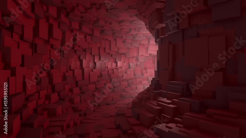 Abstract animated tunnel. Background