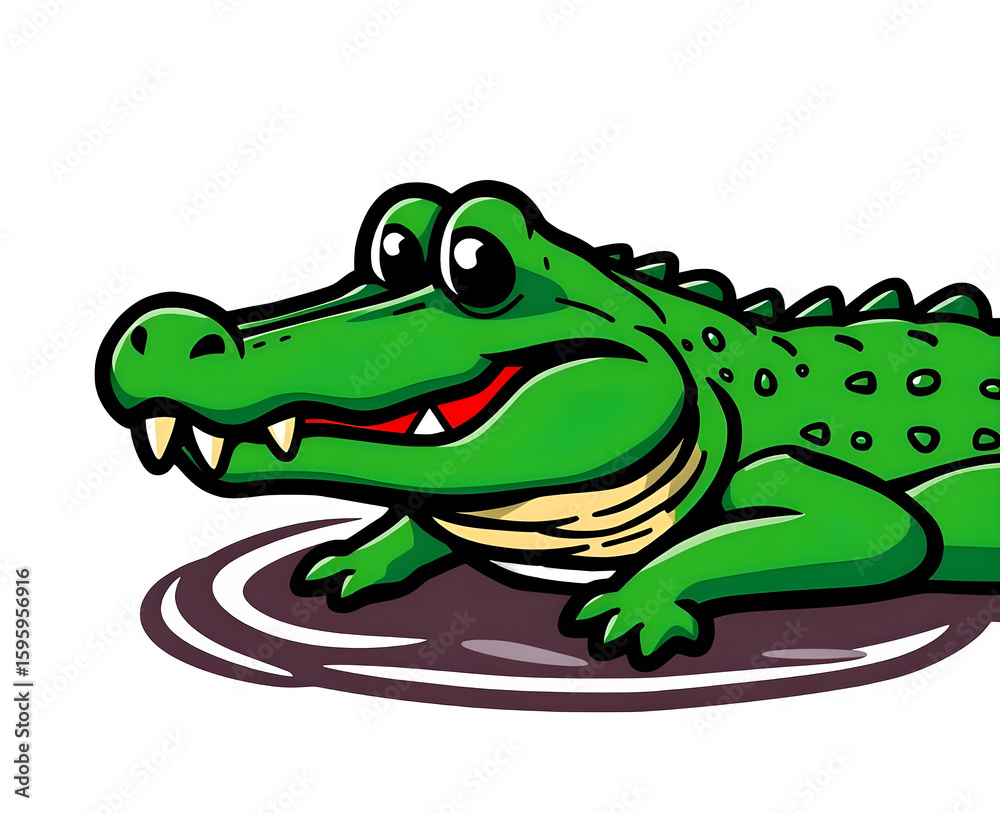 Naklejka premium frog on white background