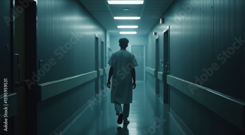 Wallpaper Mural Person walking through urban clinic Torontodigital.ca