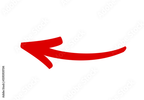 Dynamic red left arrow element design.