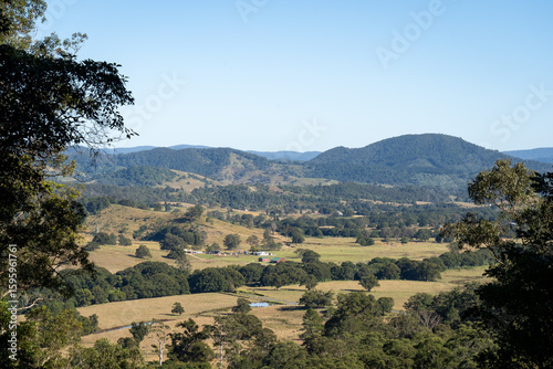 View across the Mary Vally in the Sunshine Coast hinterland, Queensland, Australia.