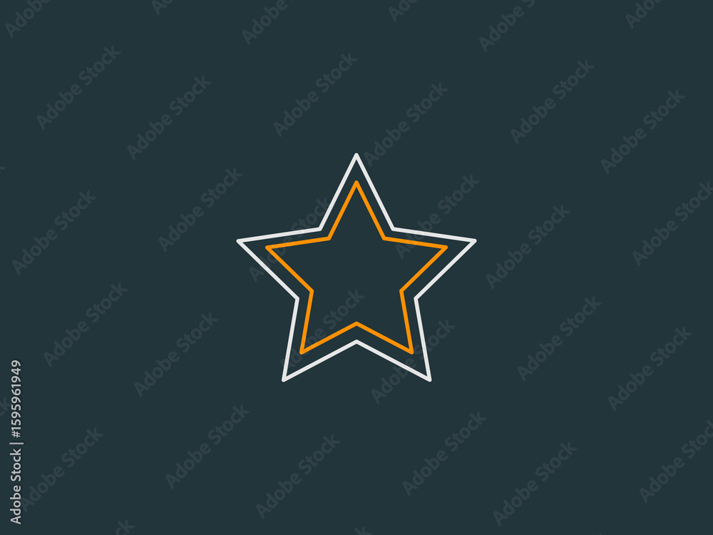 Fototapeta premium features two stylized star outlines