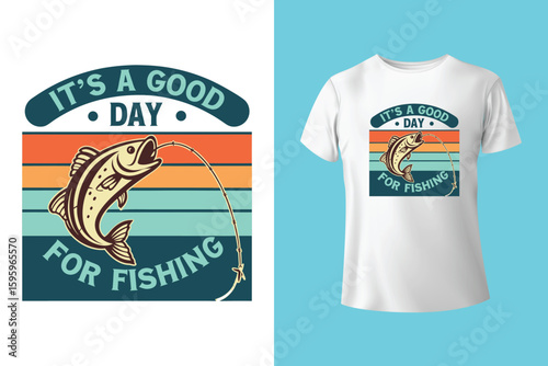 fishing vintage illustration design t shirt vintage