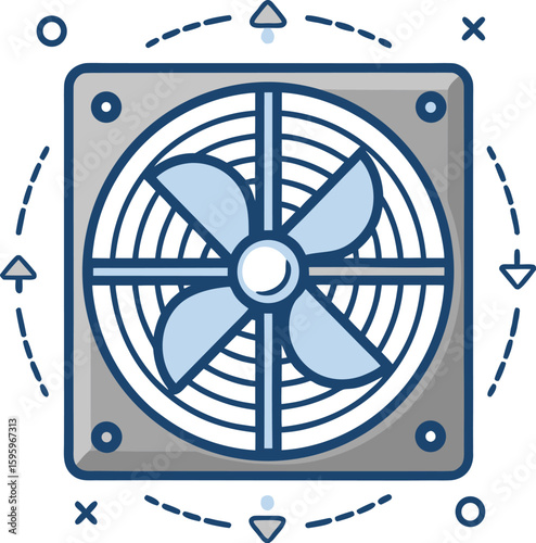 Rotating Fan with Air Motion