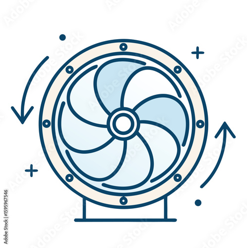  Rotating Fan with Air Motion