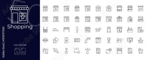 Shopping Line Editable Icons set. Vector illustration in modern thin line style of Shopping icons: buy, commerce, shop etc