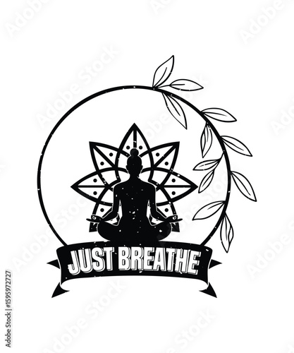 Yoga & Meditation T-shirt Design, EPS, VECTOR

