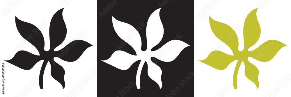 Obraz premium Autumn leaves icon. Vector for websites, mobile interfaces, presentations, banner, visual branding etc. Vector illustration. isolated on white and black background. EPS 10