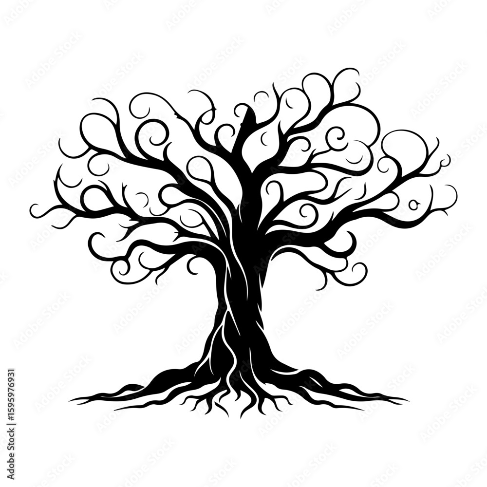 Obraz premium women hand holding dreaming tree vector.