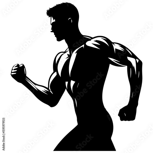 Muscular Male Silhouette