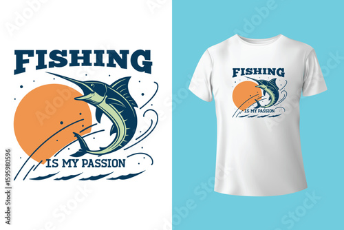 fishing t-shirt design template