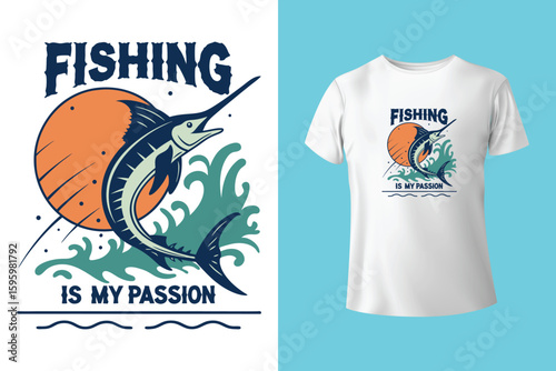 fishing t-shirt design template