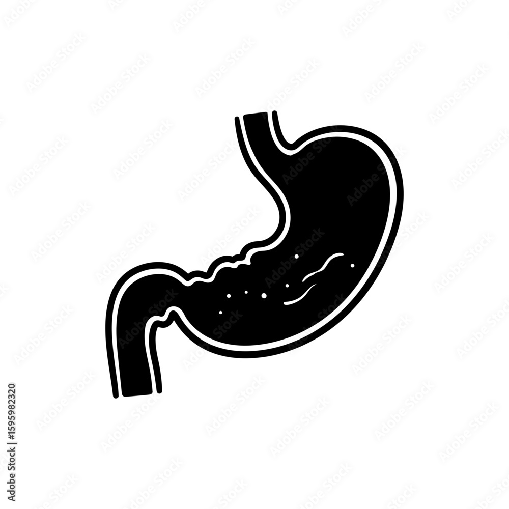 Fototapeta premium Gastric Ulcer Pit Icon for Digestive Health Awareness