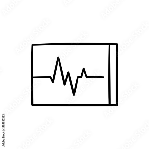 ECG Monitor with Heartbeat Waveform for Medical Use