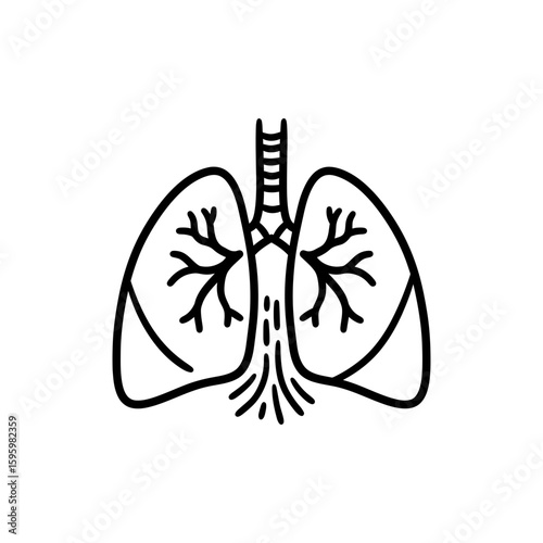 COPD Airflow Icon Representing Respiratory Condition