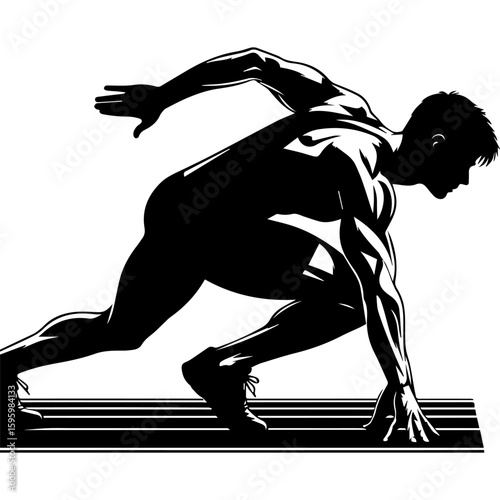 Muscular Male Silhouette
