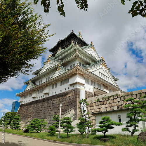 view of the castle of osaka -Japan-