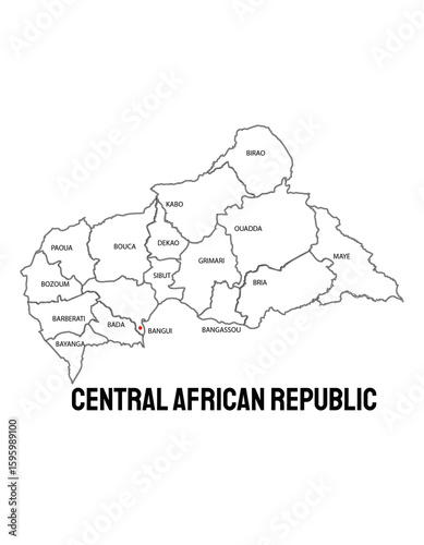 Central African Republic country map