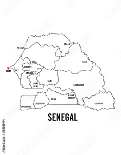 map of senegal