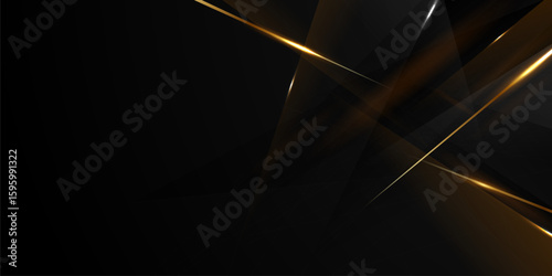 Black background with a luxurious gold effect. Vector illustration