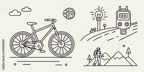 vector illustration of a bicycle