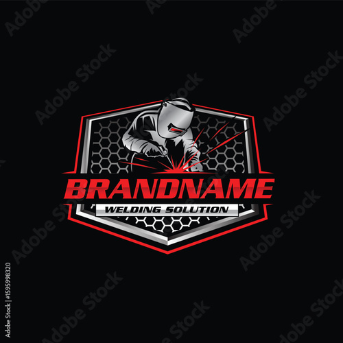 welder logo,Welding business logo,modern welder logo design
