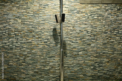 Street Speaker on Brick Wall with Urban Lighting