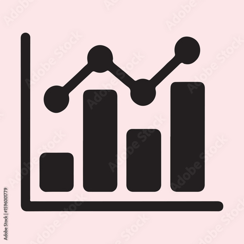 Simple bar graph illustration depicting fluctuating data.
