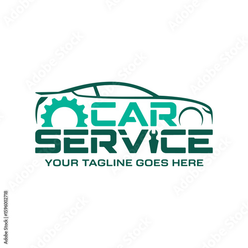 Unique car service logo Modern and minimalist vector and abstract logo
