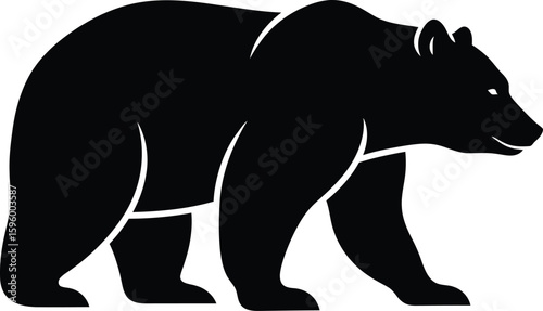 Vector art of bear walking on a transparent background