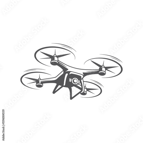 Unique drone logo Modern and minimalist vector and abstract logo