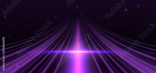 Purple lighting effect glowing on dark background and sparkle.