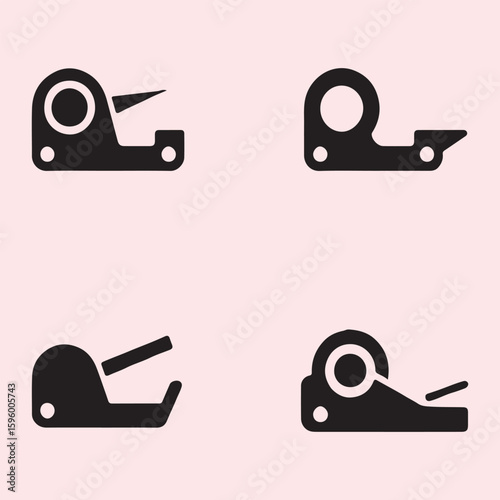 Black Icon Set of Tape Dispensers
